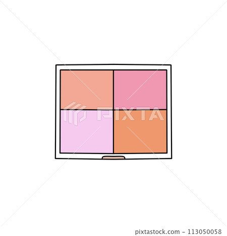 A makeup palette with four different colors 113050058