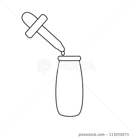 A dropper is being used to fill a jar with a liquid 113050073