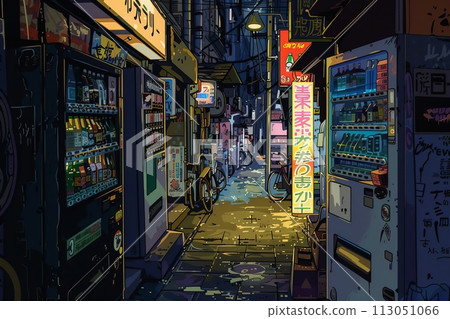 後巷裡擺滿了復古自動販賣機 113051066