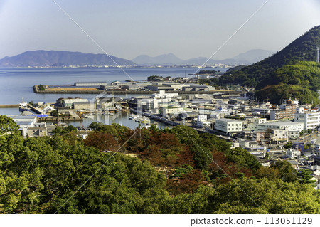 愛媛縣四國中央市川之江港川之江市遺址眺望 愛媛縣四國中央市川之江港川之江市遺址眺望 113051129