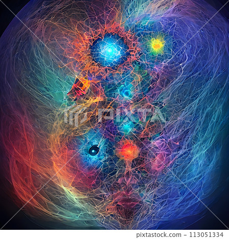 A neural network bridging human consciousness with a multidimensional reality. 113051334