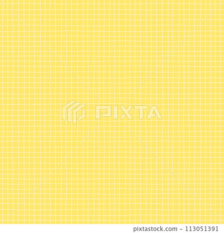 Simple yellow hand-drawn grid pattern - grid/graph paper background material - square Simple yellow hand-drawn grid pattern - grid/graph paper background material - square 113051391