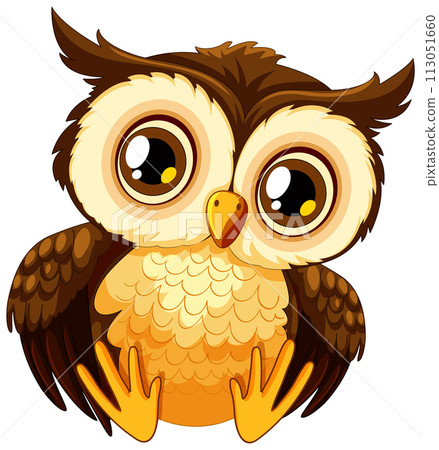 Cute Cartoon Owl Illustration Cute Cartoon Owl Illustration 113051660