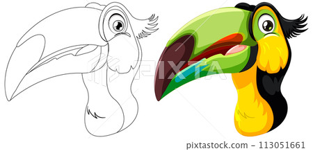 Colorful Toucan Vector Illustration Colorful Toucan Vector Illustration 113051661