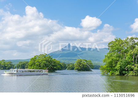 北海道夏季 大沼國定公園 遊覽北海道大沼、駒岳的遊船 113051696