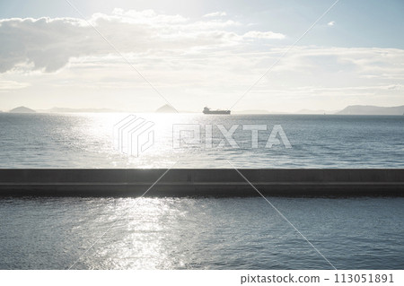 Scenery of Ogi Port on Ogijima, an island off the coast of Takamatsu City, Kagawa Prefecture 113051891
