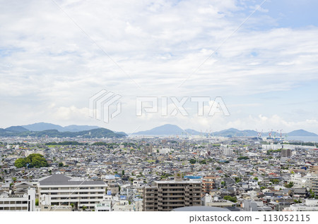 Urban landscape of Marugame City, Kagawa Prefecture 113052115