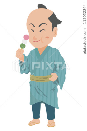 江戶時代的市民吃團子 江戶時代的市民吃團子 113052244