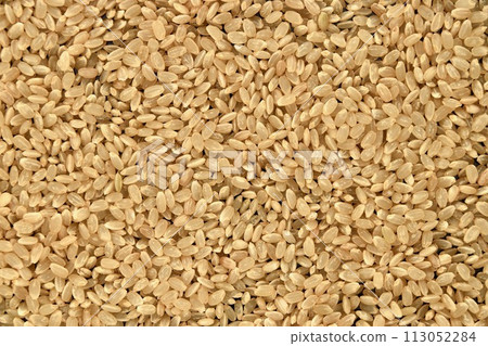 Overhead view of brown rice Overhead view of brown rice 113052284