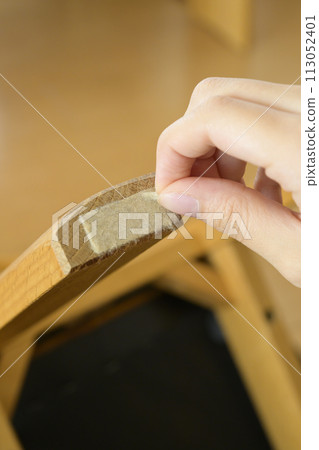Preventing scratches from chair legs (before and after) Preventing scratches from chair legs (before and after) 113052401