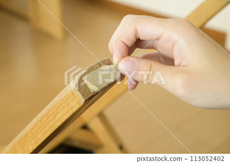 Preventing scratches from chair legs (before and after) Preventing scratches from chair legs (before and after) 113052402