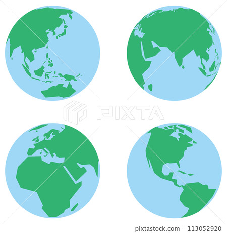 Vector illustration set of various earths 113052920