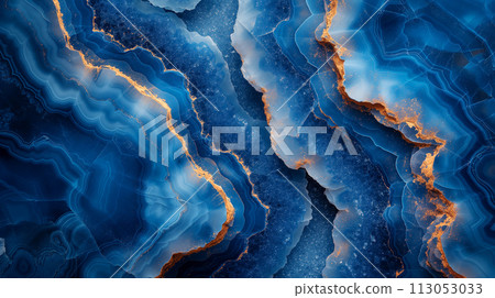 Cross section of cracked ore AI generated image 113053033