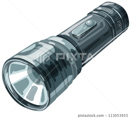 Sleek Modern Flashlight Illustration 113053933