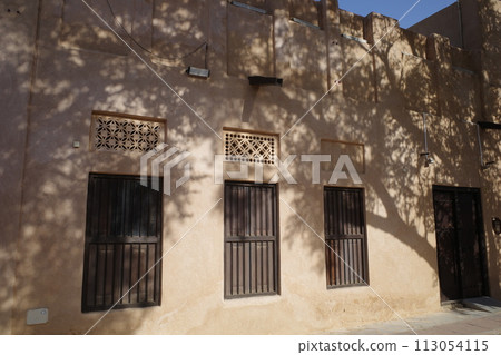 Close-up of the exterior of a building in Al Fahidi historic center 113054115