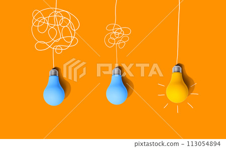 Clarifying complex ideas through the glow of lightbulbs Clarifying complex ideas through the glow of lightbulbs 113054894