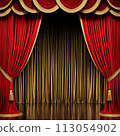 Stage stage curtain red 113054902