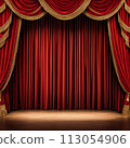 Stage stage curtain red 113054906