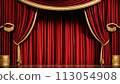 Stage stage curtain red 113054908
