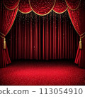 Stage stage curtain red 113054910