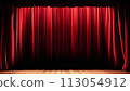 Stage stage curtain red 113054912