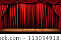 Stage stage curtain red 113054918