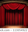 Stage stage curtain red 113054922