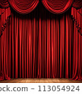 Stage stage curtain red 113054924