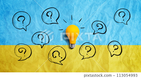 Light bulb and question mark 113054993