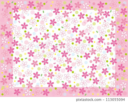 Sakura border colorful 113055094