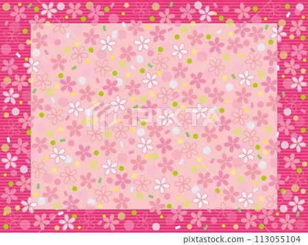 Sakura border colorful 113055104