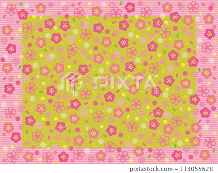 梅花邊框多彩 113055628