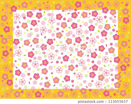 Plum border colorful Plum border colorful 113055637