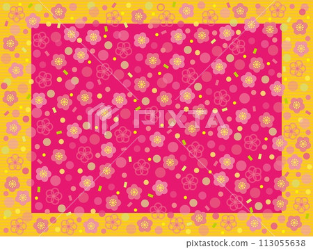 Plum border colorful 113055638