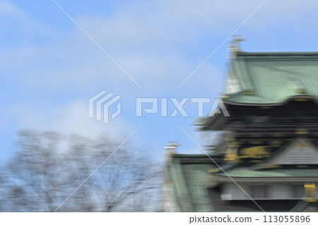 Image of the Nankai Trough mega-earthquake (Osaka Castle Park castle tower) Image of the Nankai Trough mega-earthquake (Osaka Castle Park castle tower) 113055896