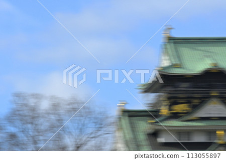 南海海槽特大地震的影像(大阪城公園天守閣) 南海海槽特大地震的影像(大阪城公園天守閣) 113055897