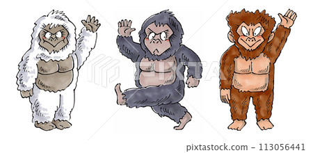Yeti Bigfoot Hibagon Unidentified Beastman Set Yeti Bigfoot Hibagon Unidentified Beastman Set 113056441