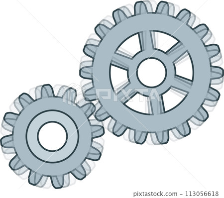 Icon of two rotating gears Icon of two rotating gears 113056618