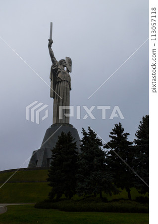 Motherland Monument in National Museum of the History of Ukraine in the Second World War. Memorial complex in Kiev, Ukraine Motherland Monument in National Museum of the History of Ukraine in the Second World War. Memorial complex in Kiev, Ukraine 113057118