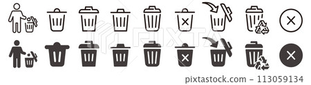 垃圾桶圖標 垃圾桶圖標 113059134