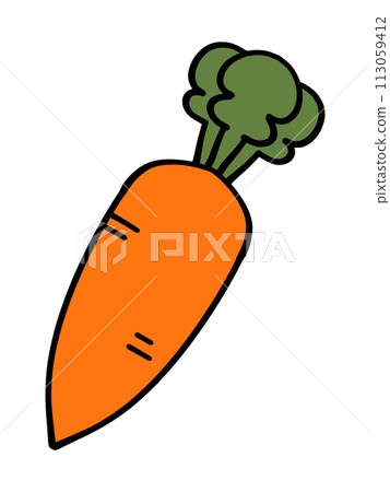 簡單可愛的胡蘿蔔插畫素材 簡單可愛的胡蘿蔔插畫素材 113059412
