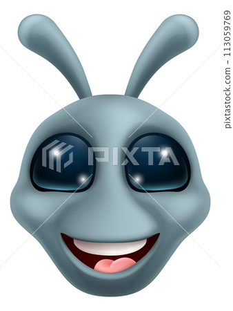 Alien Grey Gray Fun Cartoon Character Alien Grey Gray Fun Cartoon Character 113059769