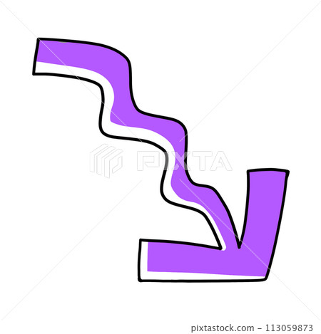 寬鬆的簡單對角線向下箭頭純色 寬鬆的簡單對角線向下箭頭純色 113059873