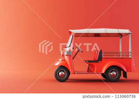 A colorful scooter with a blue and green body with Generative AI 113060736