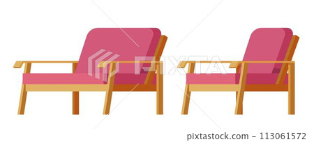 Sofa and armchair for outdoors exterior design 113061572