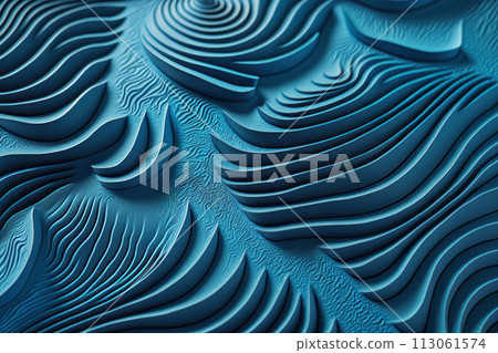 Blue futuristic striped background. Generated by AI. Blue futuristic striped background. Generated by AI. 113061574