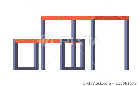 Furniture for outdoors garden or home patio vector 113061578