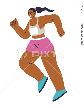Dynamic Female Runner Vector Design 113062123