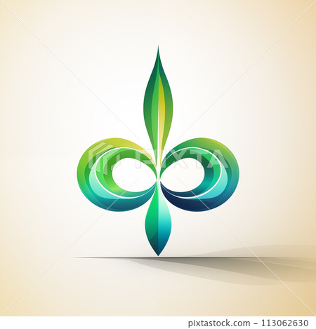 abstract green leaf icon. vector illustration. abstract green leaf icon. vector illustration. 113062630