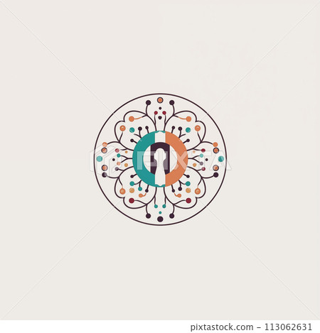 Wedding logo design vector template. Elegant ornate restaurant logo. 113062631